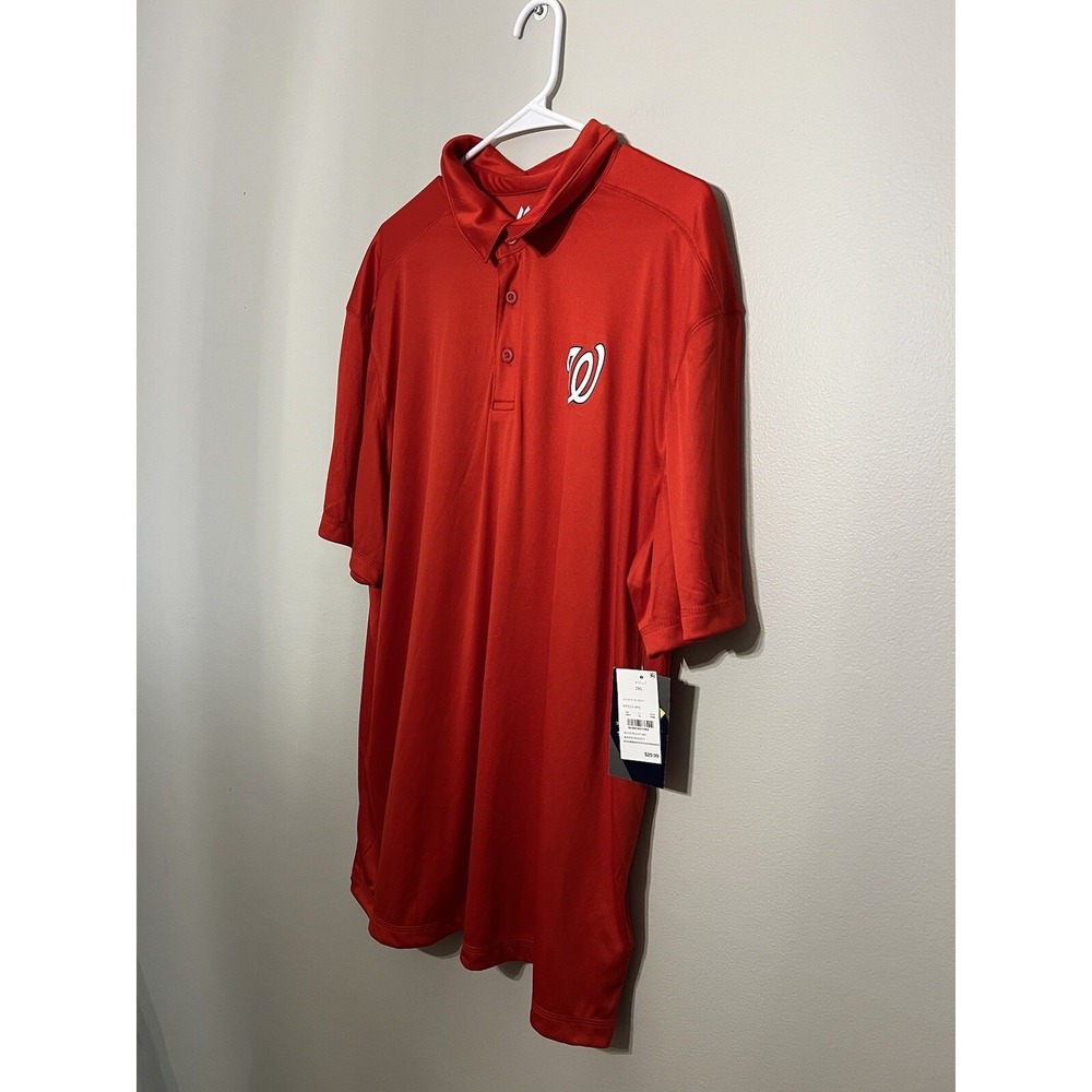 Washington Nationals Polo Shirt Men's Size XXL By Majestic **New NWT**